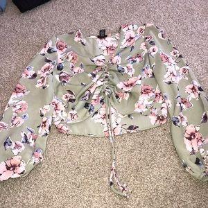 rue21 green floral top